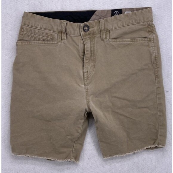Volcom Other - Volcom True To This Khaki Tan Stretch Skate Shorts Mens 31 Cutoff